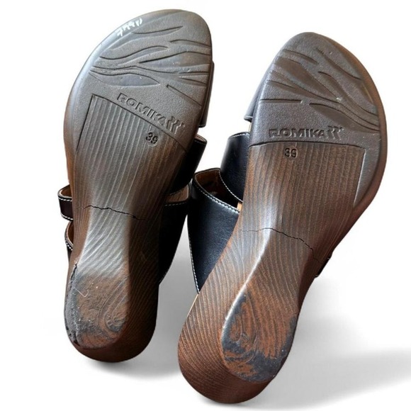 Romika Leather Sandals EU 39 | Brown Heeled Comfort Shoes | European Style - Picture 4 of 4